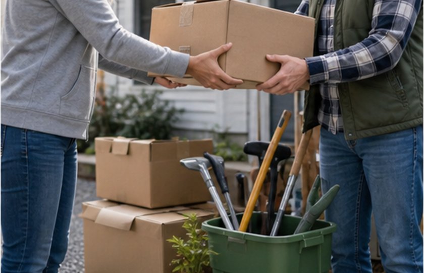 Local service tools and supplies arranged for neighborhood help.